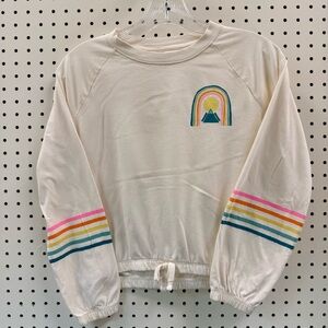 Old Navy Cream Rainbow Long Sleeve T Shirt L 10/12